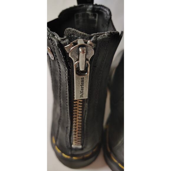 Dr Martens Boots Mens Size 12 Black Airwair Bouncing Soles Ankle Zippers Docs
